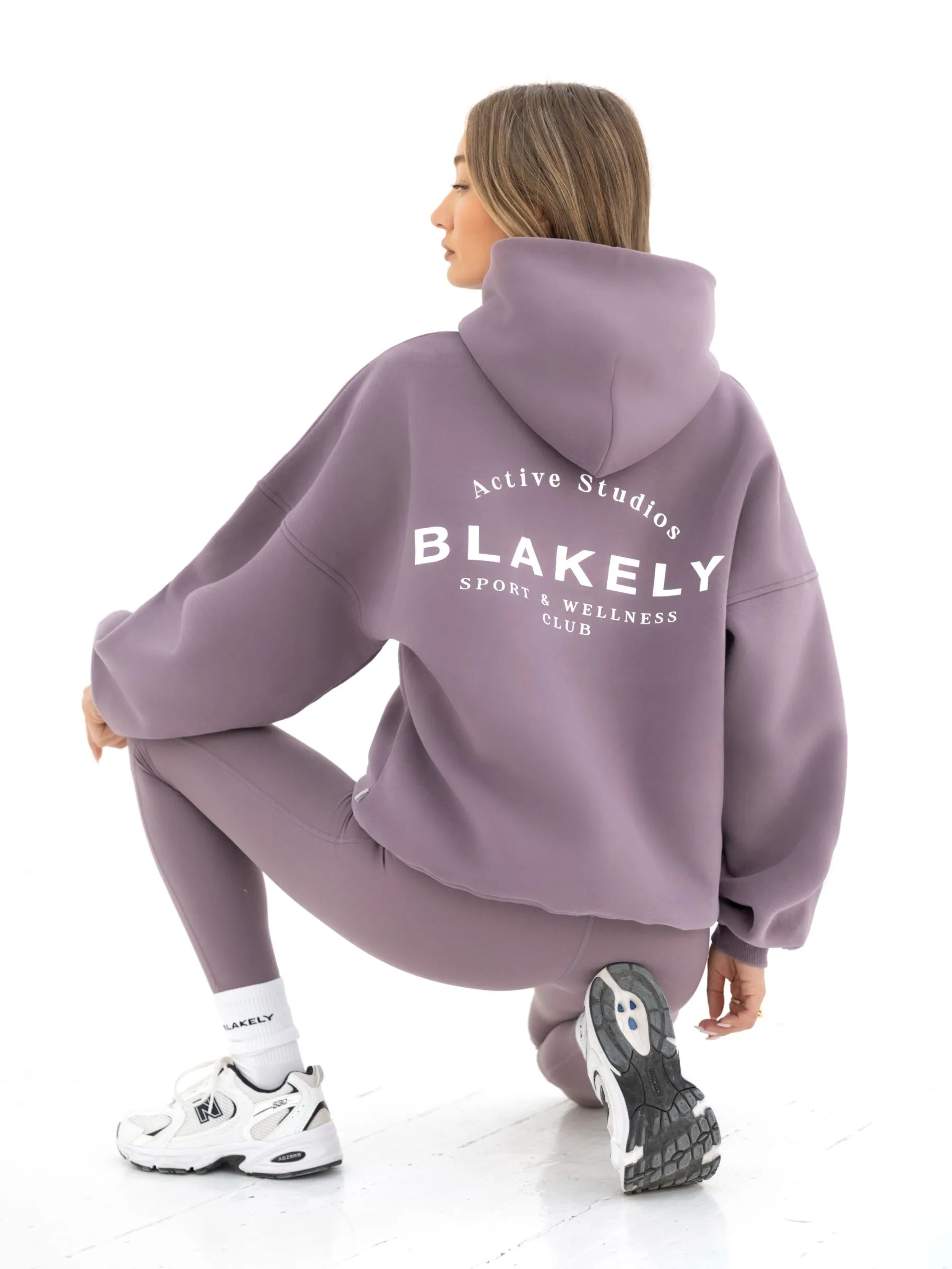 Active Studios Oversized Hoodie - Grape Kangaroo Pocket