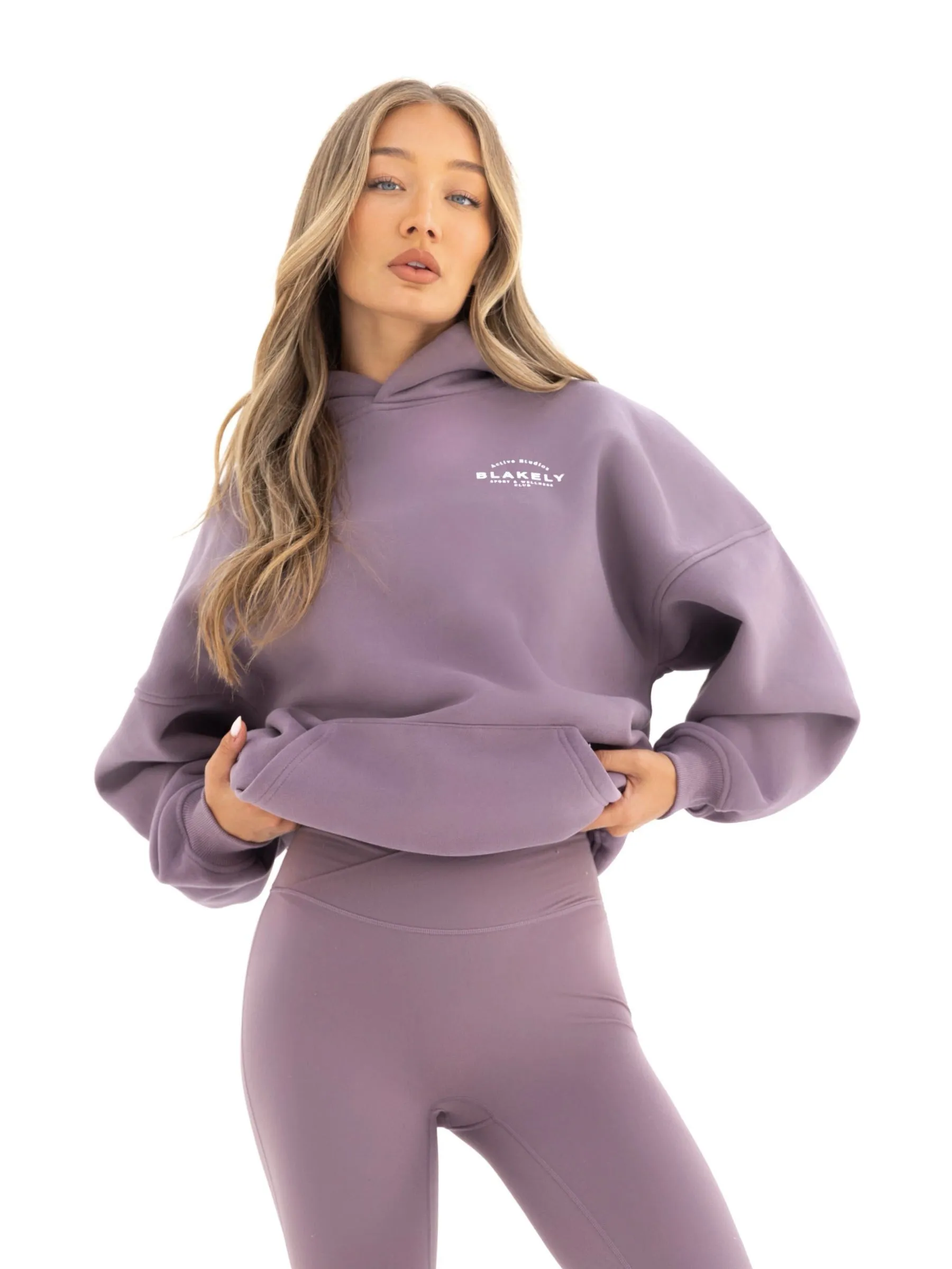 Active Studios Oversized Hoodie - Grape Concert Going