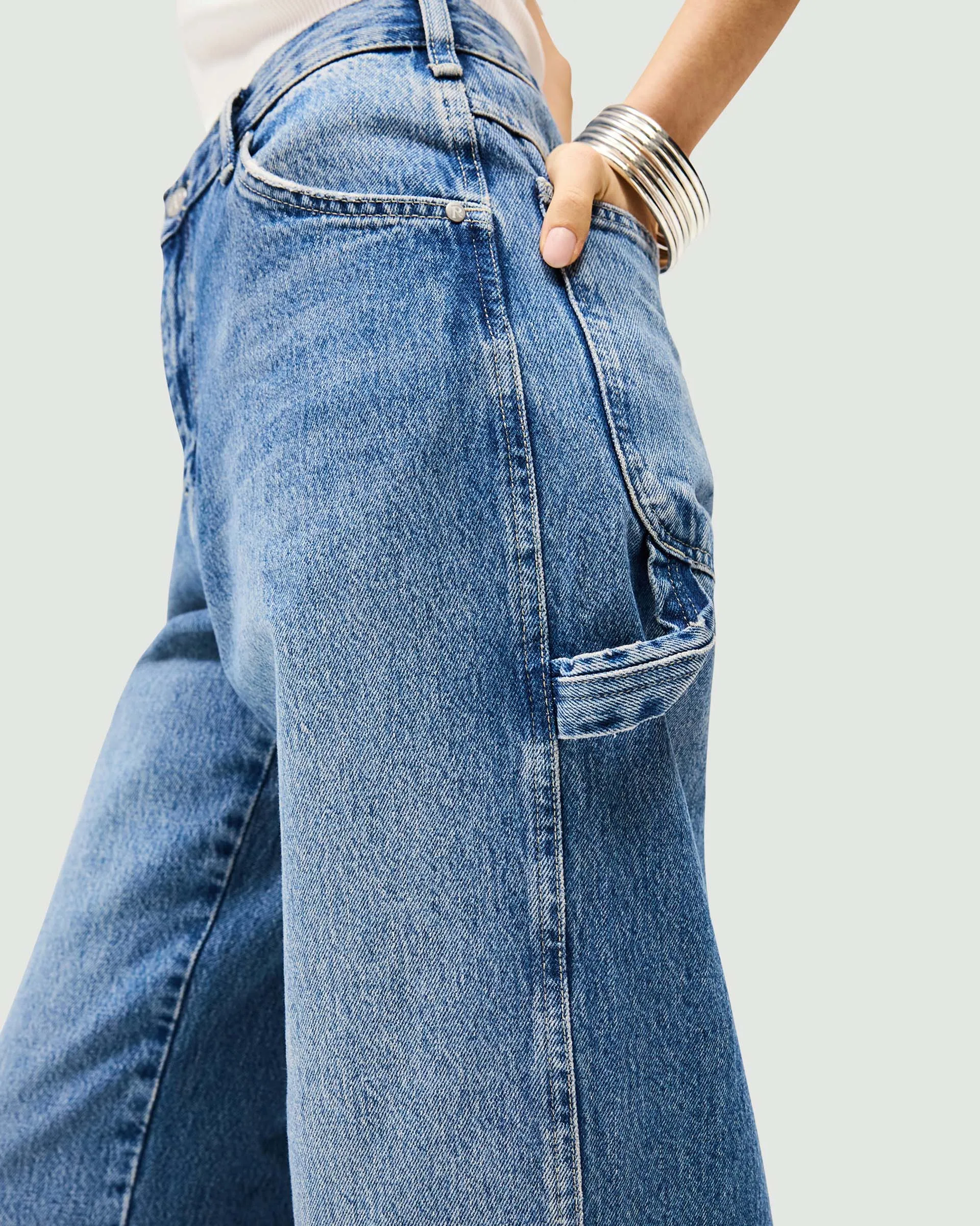 Casual Friday Classic Cozy Feel Skater Jean - Washed Blue