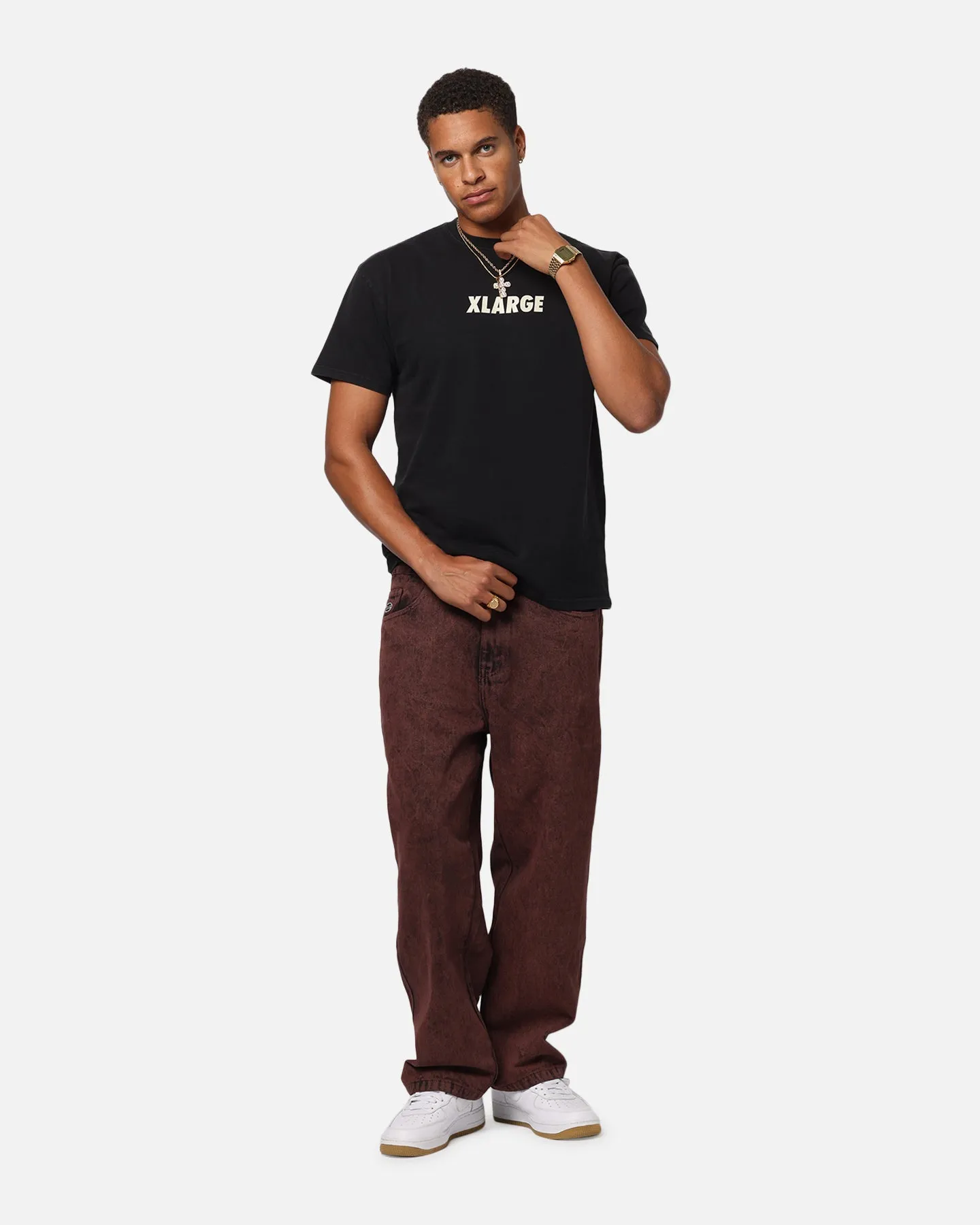 X-Large Bull Denim 91 Pant Burgundy Simple clothing All Purpose