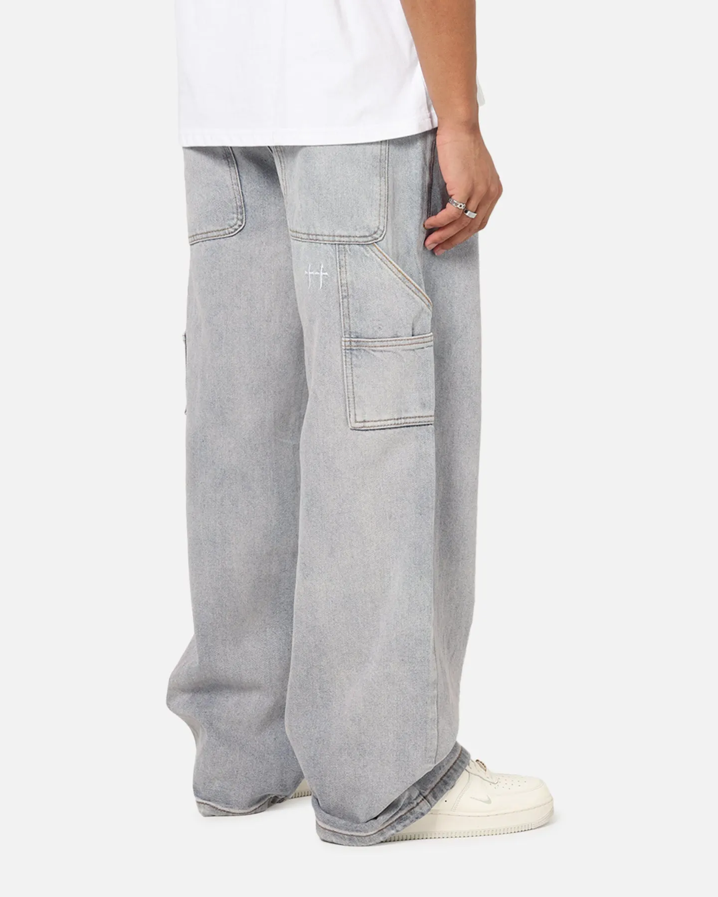 Garment Dyed Texture Saint Morta Amplus Vintage Jeans Washed Purple