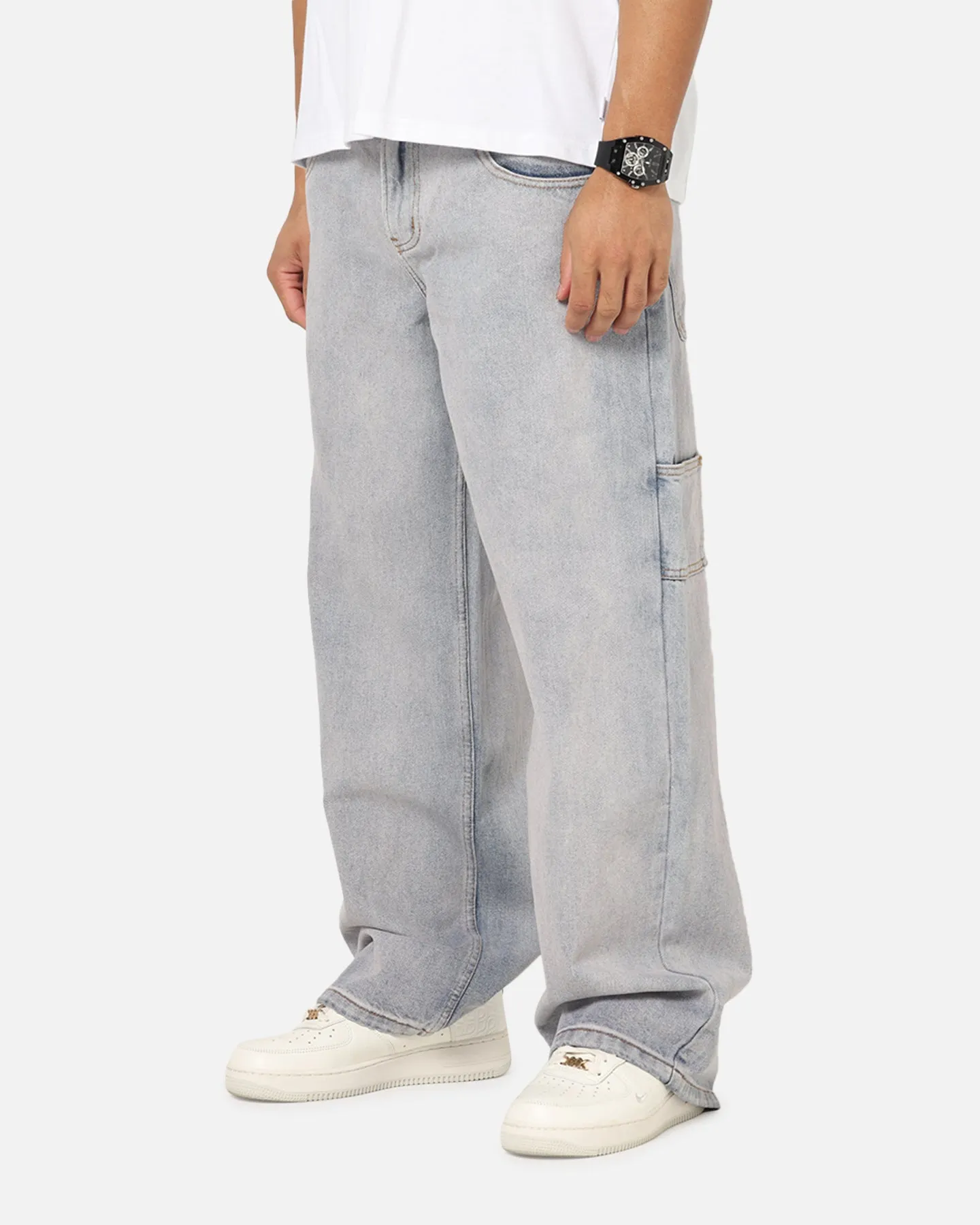 Artist Vibe Travel Outfit Classic Wear Slim Saint Morta Amplus Vintage Jeans Washed Purple