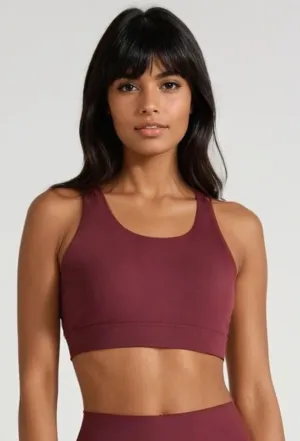 Setis Strappy Sports Bra - Burgundy Lightweight Fit Different sizes seams