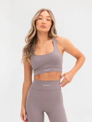Ultimate Active Bra - Pink Taupe Striped Breathable Stretch