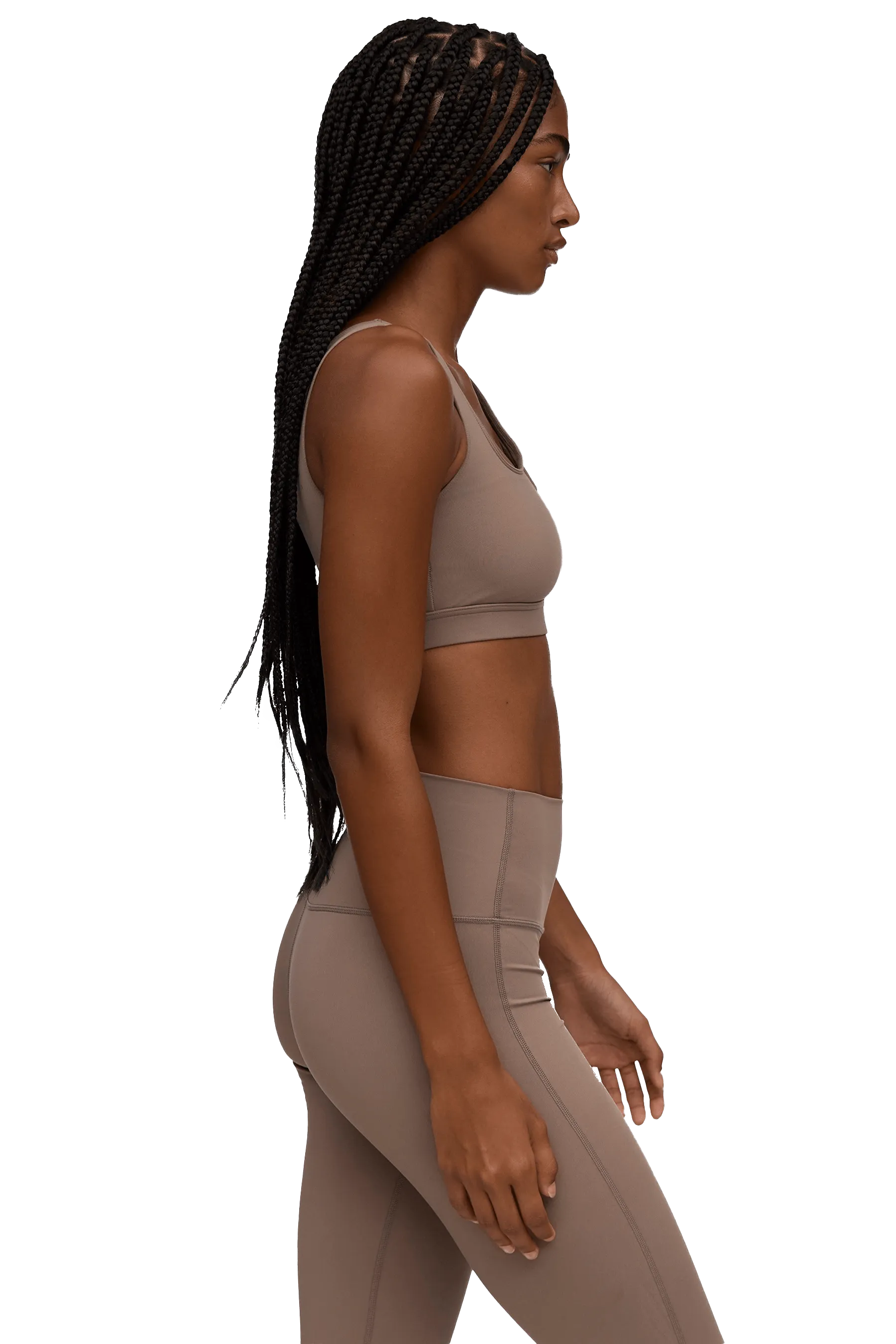 Non slip grip Comfortable Hold SPORTS BRA ASYMMETRIC - Tan