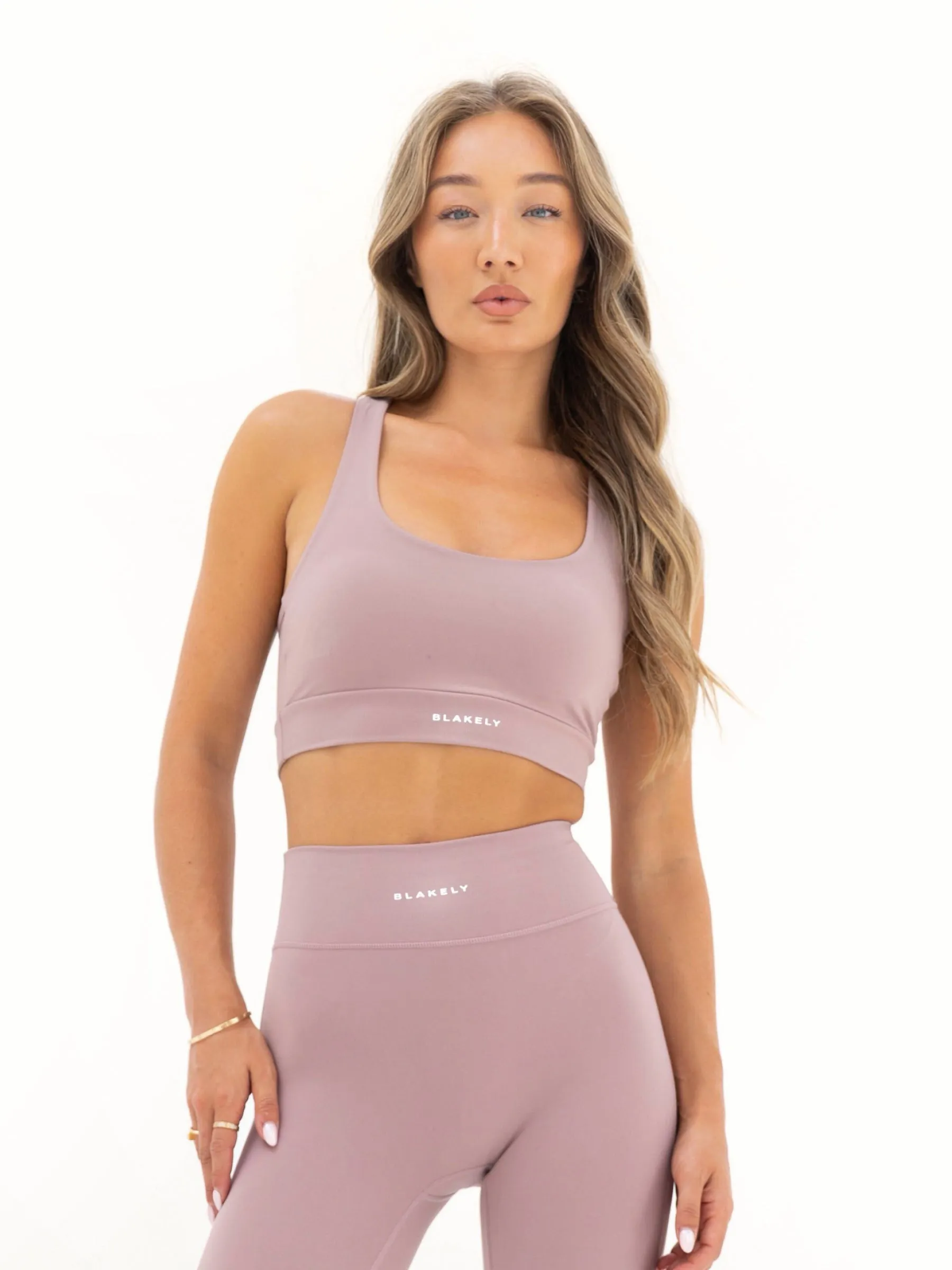 Snapped seams Ultimate Active Bra - Dusty Pink