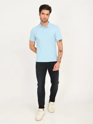 Men's Solid Light Blue Polo T-Shirt Urban Explorer Active Lifestyle