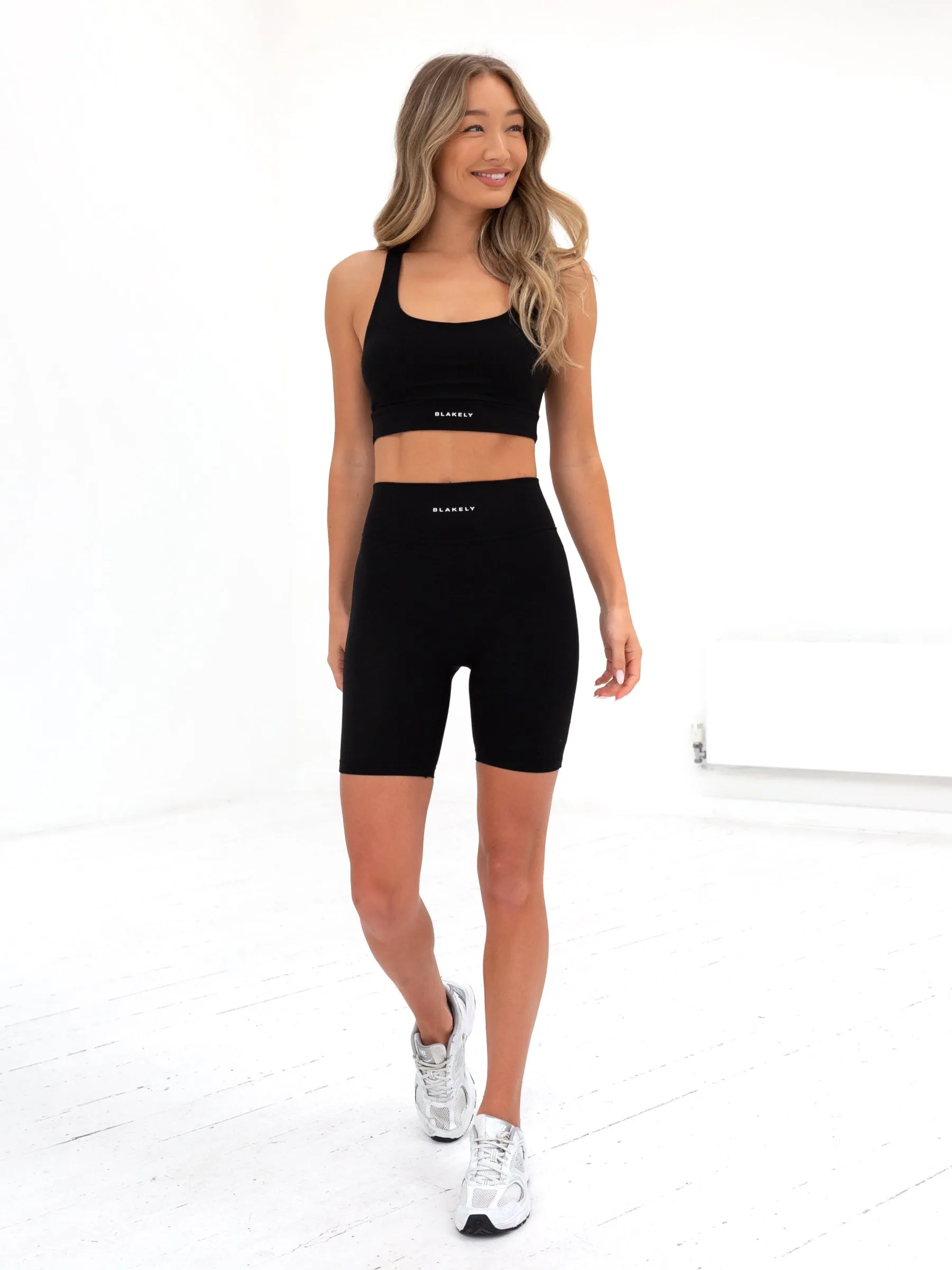 Ultimate Active Shorts - Black Port Pocket Design Striped Pattern