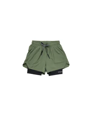 [CORE] Training Shorts 6" - Olive/Black Zero Irritation Tags Moisture Wicking Material