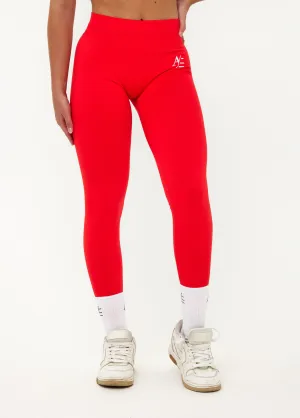 Sportlegging Fire Red Double Layer Airport Travel