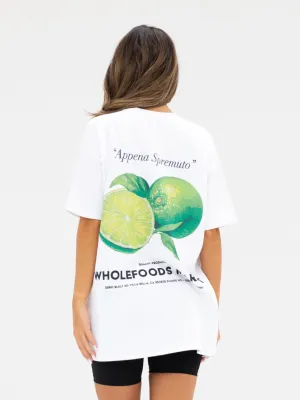 Lilo Lime Oversized T-Shirt - White Street Casual Look safe for skin