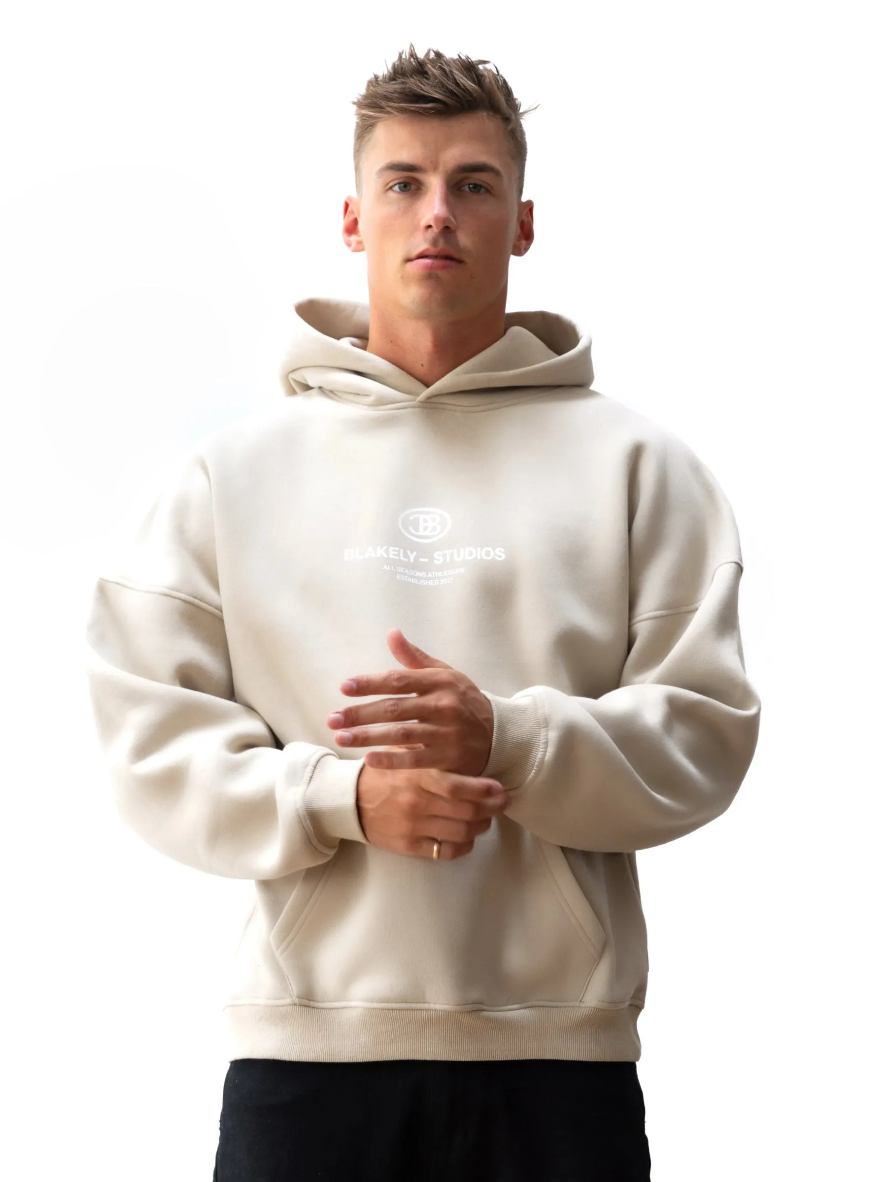 Workwear Inspired Mercer Relaxed Hoodie - Dune