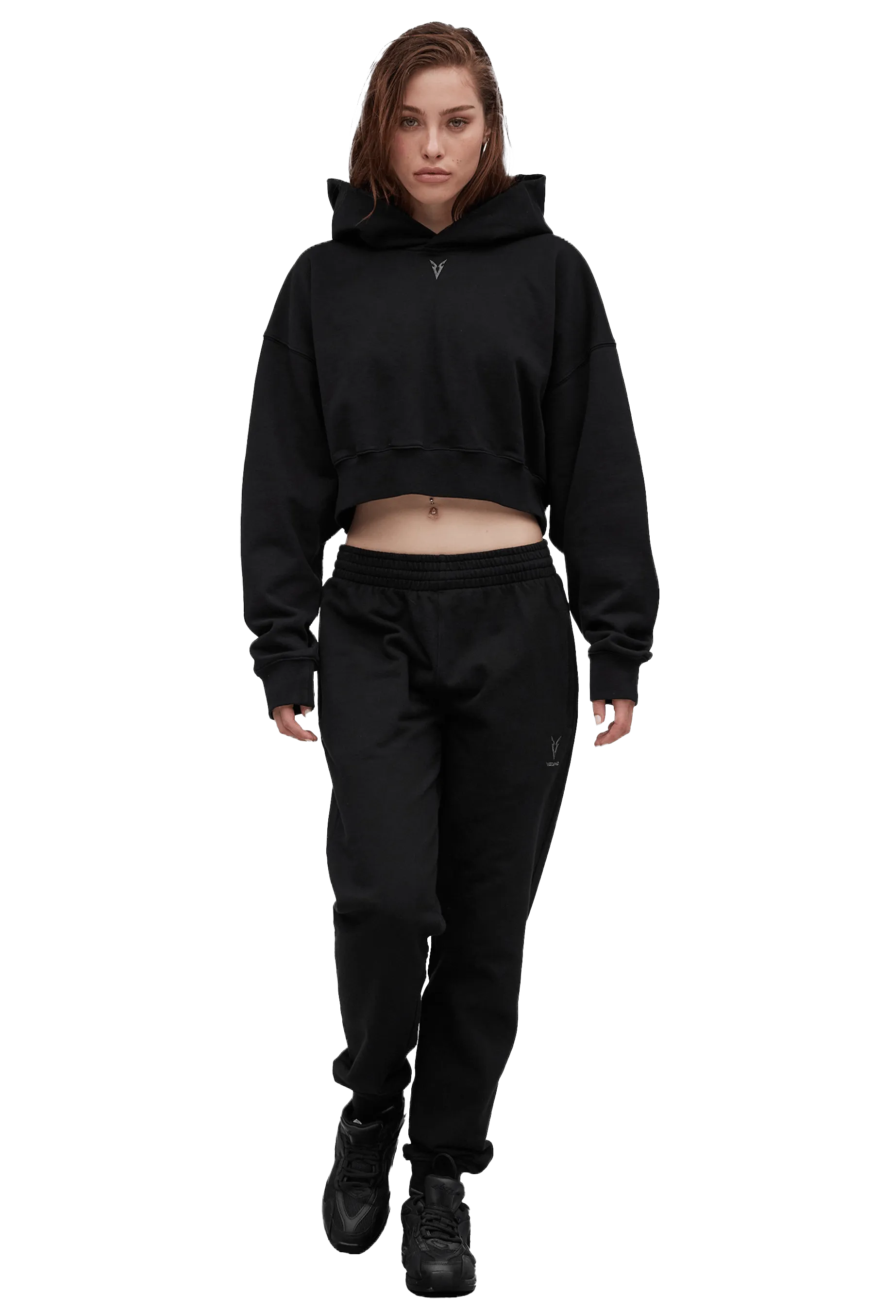 JOGGERS - Black Wool blend Sleek Look