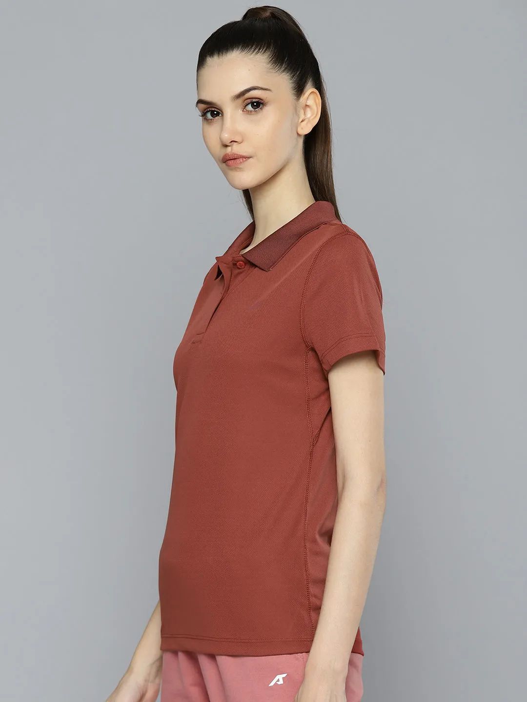 OdorControl Treatment WrinkleResistant Finish Alcis Women Red Printed T-shirt