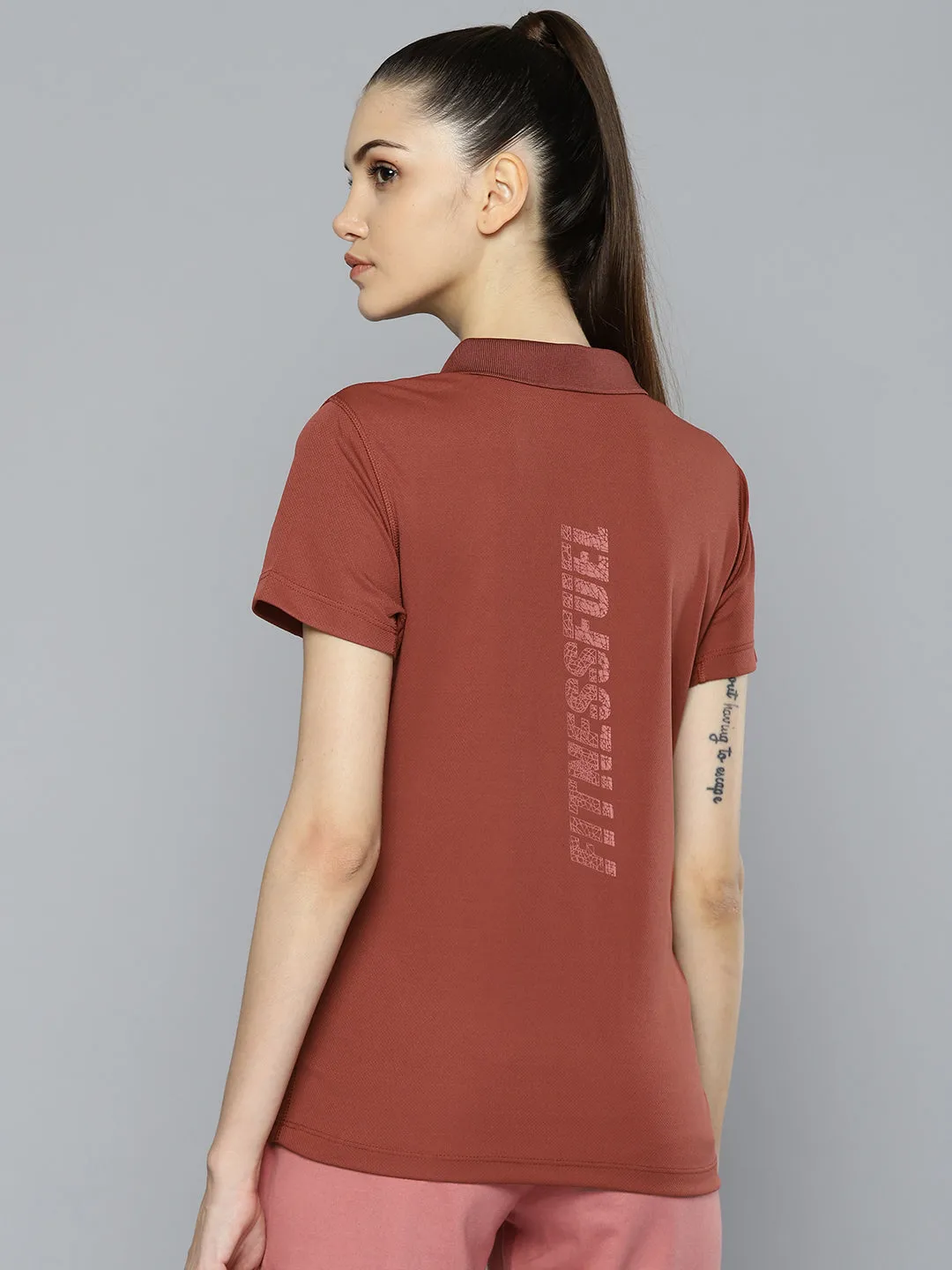 DoubleStitched Seams ZeroIrritation Seams Alcis Women Red Printed T-shirt