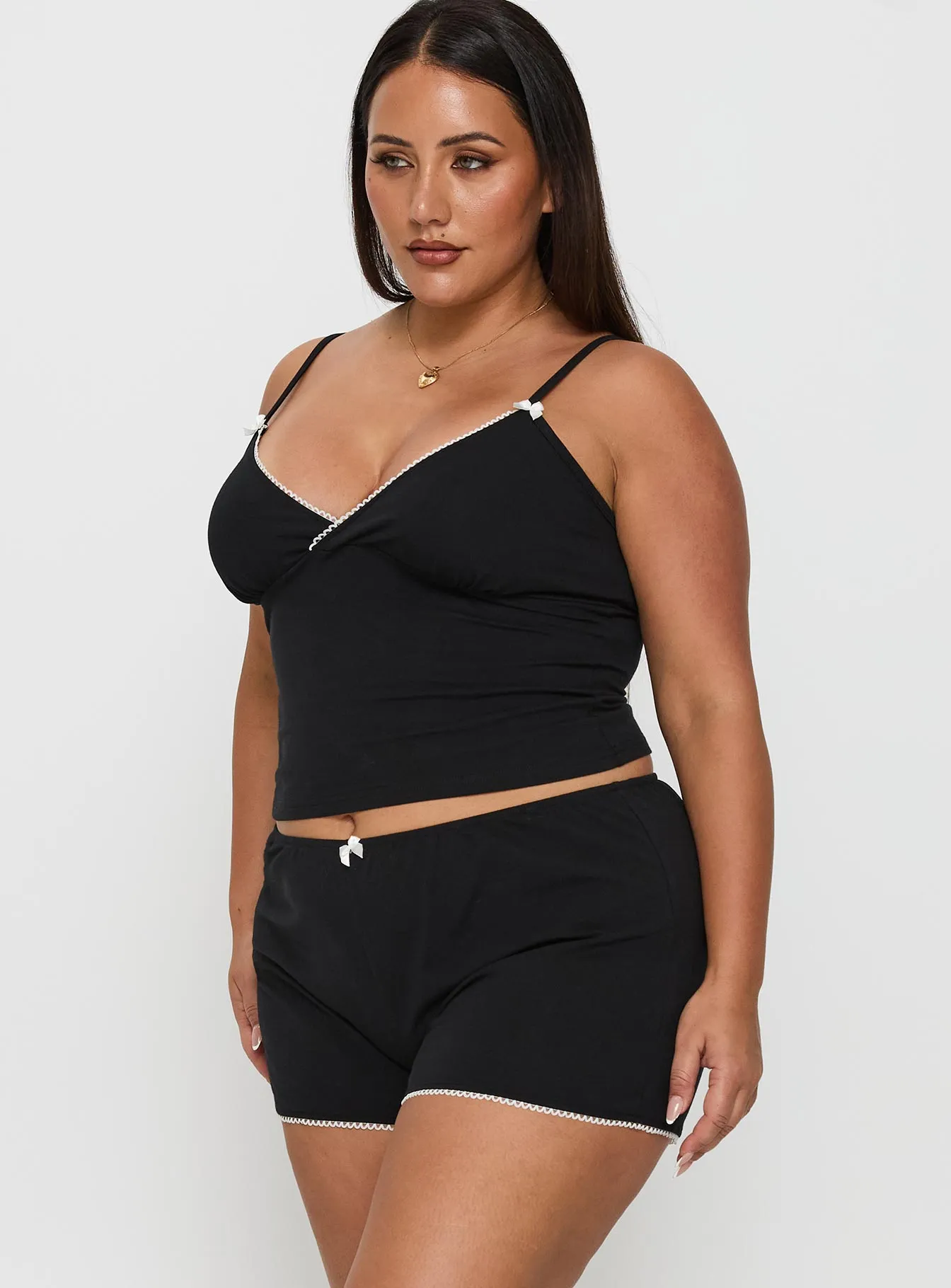 Tight Core Slow Start Jersey Sleep Short Black Curve