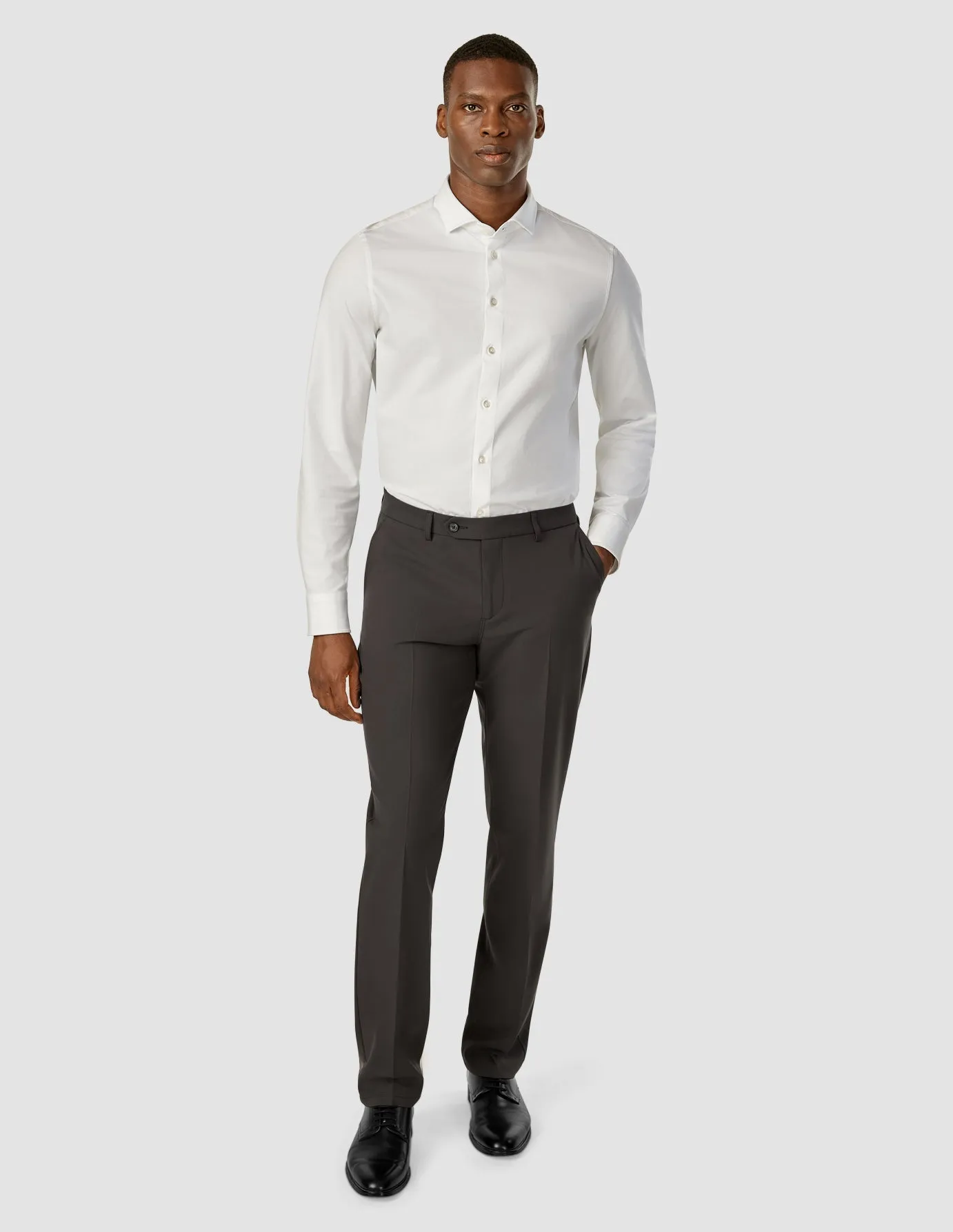 Polyester fabric Cozy and Soft Essential Suit Pants Regular Dark Shadow