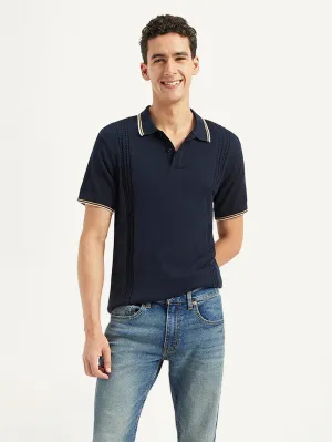 Men's Striped Slim Fit Polo T-Shirt ShrinkageControl Process