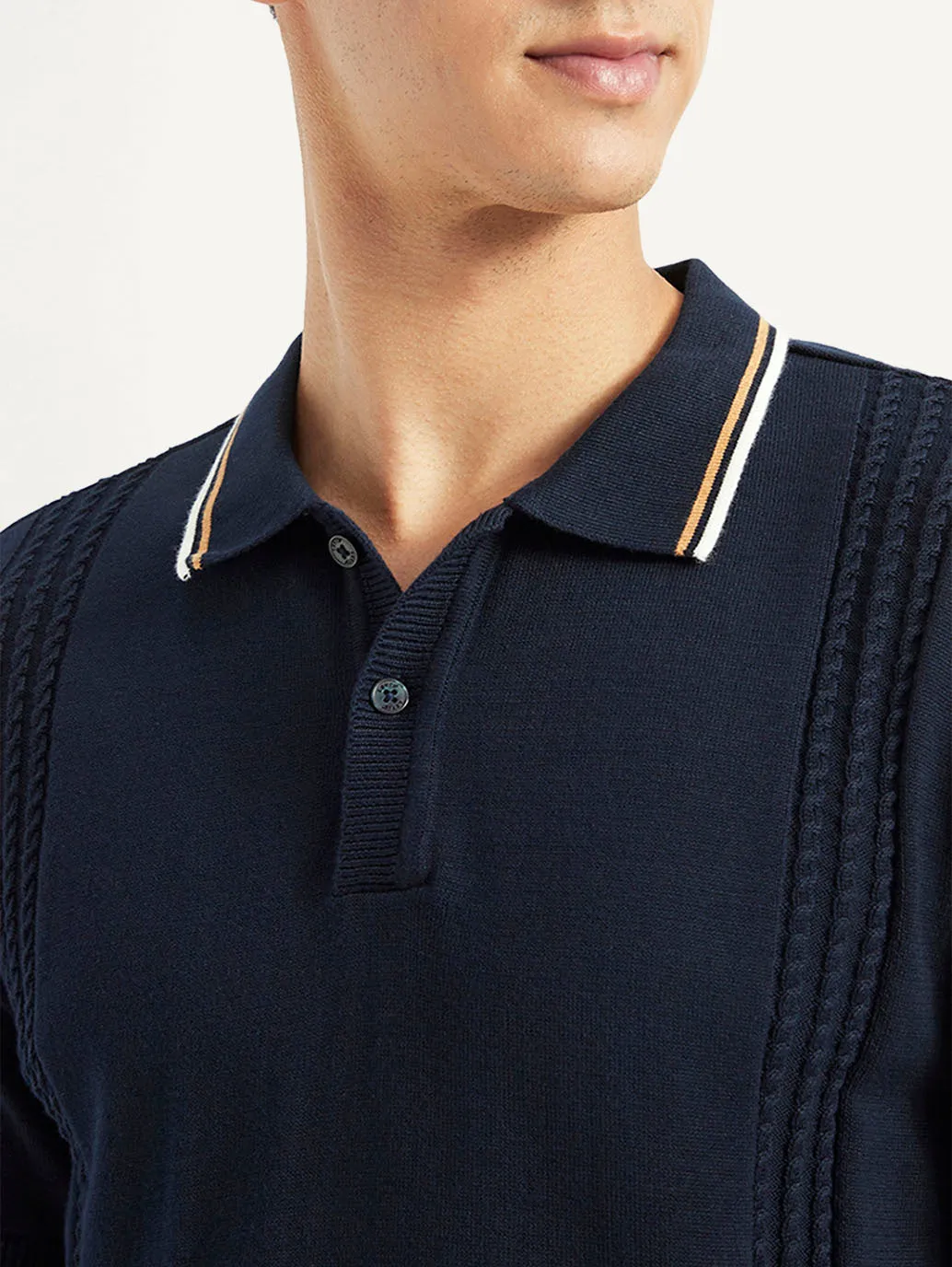 Collared Shirt Men's Striped Slim Fit Polo T-Shirt