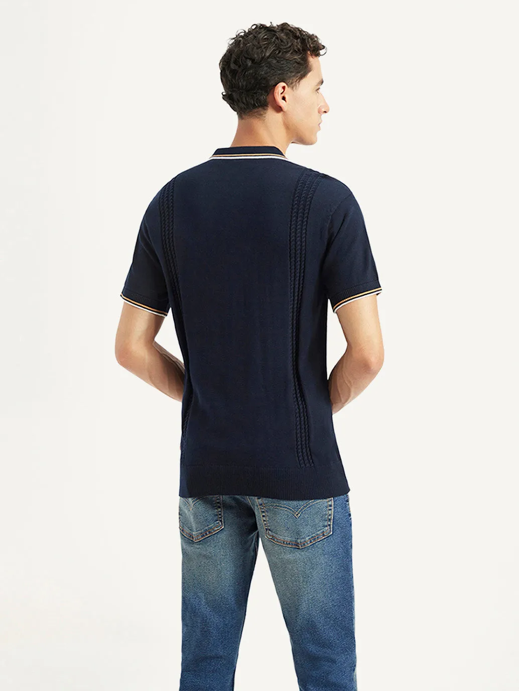 Trendy Colors NonRestrictive Cut Men's Striped Slim Fit Polo T-Shirt