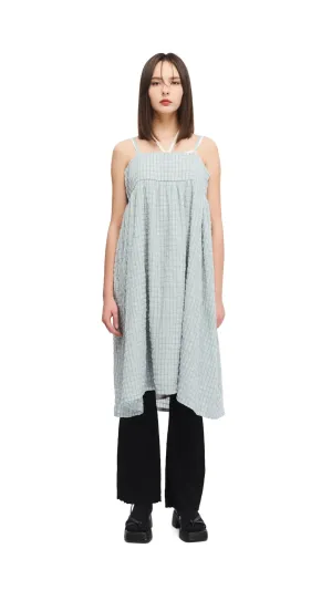 Fine Weave SmoothZipper Wrinkle Chiffon Slipdress