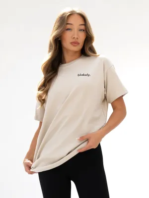 Sami Oversized T-Shirt - Bone Sporty Layer Look