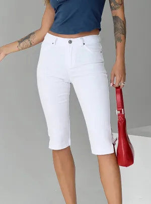 Meet Me Capri Pants White Zen Ease Fairy Core