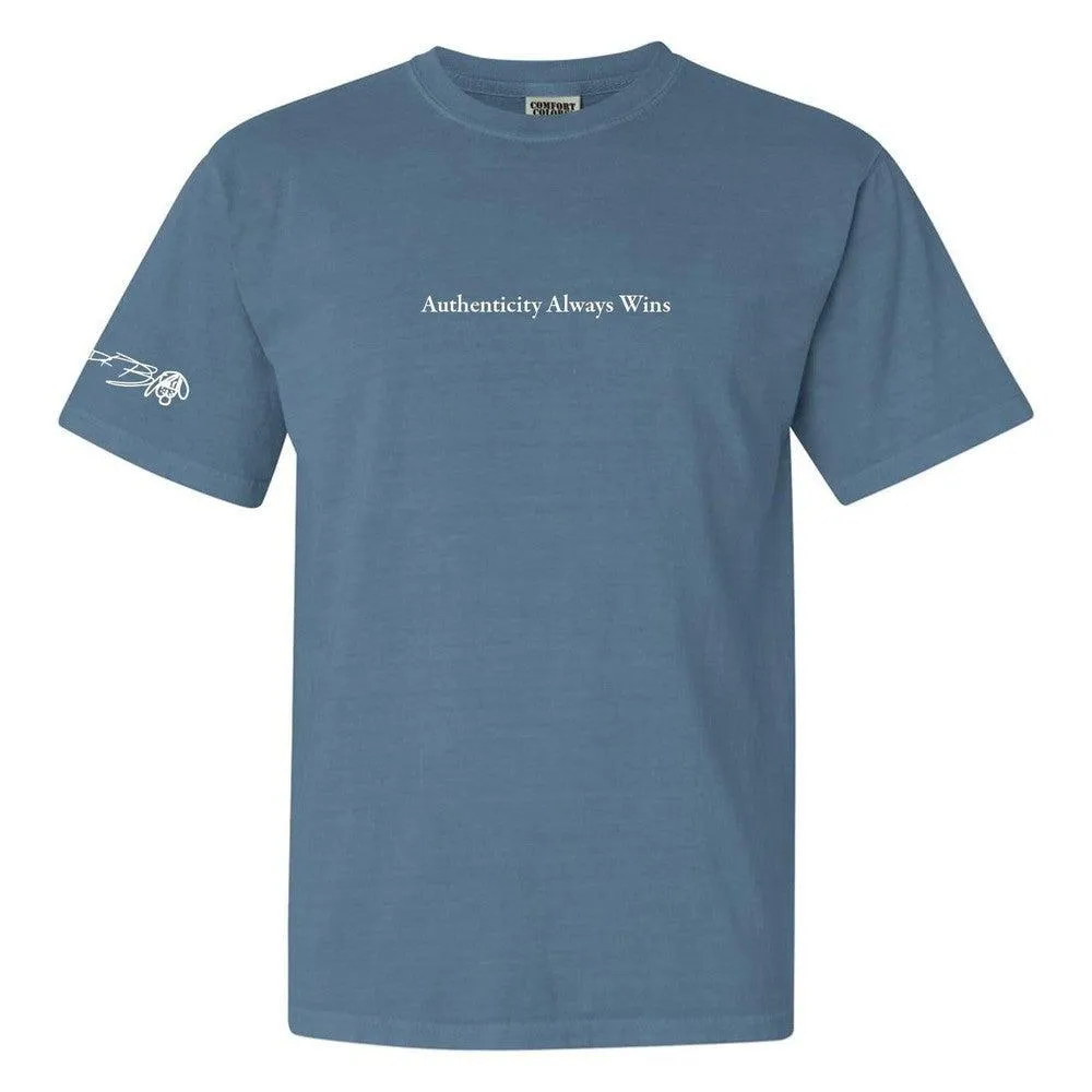 Classic Wearable Basic Comfort Authenticity Always Wins Tee