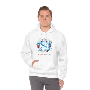 Leather Accents Men Hooded Sweatshirt