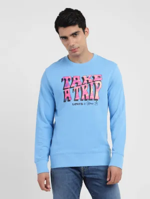Minimalist Outfit Men's Printed Crew Neck Sweatshirt