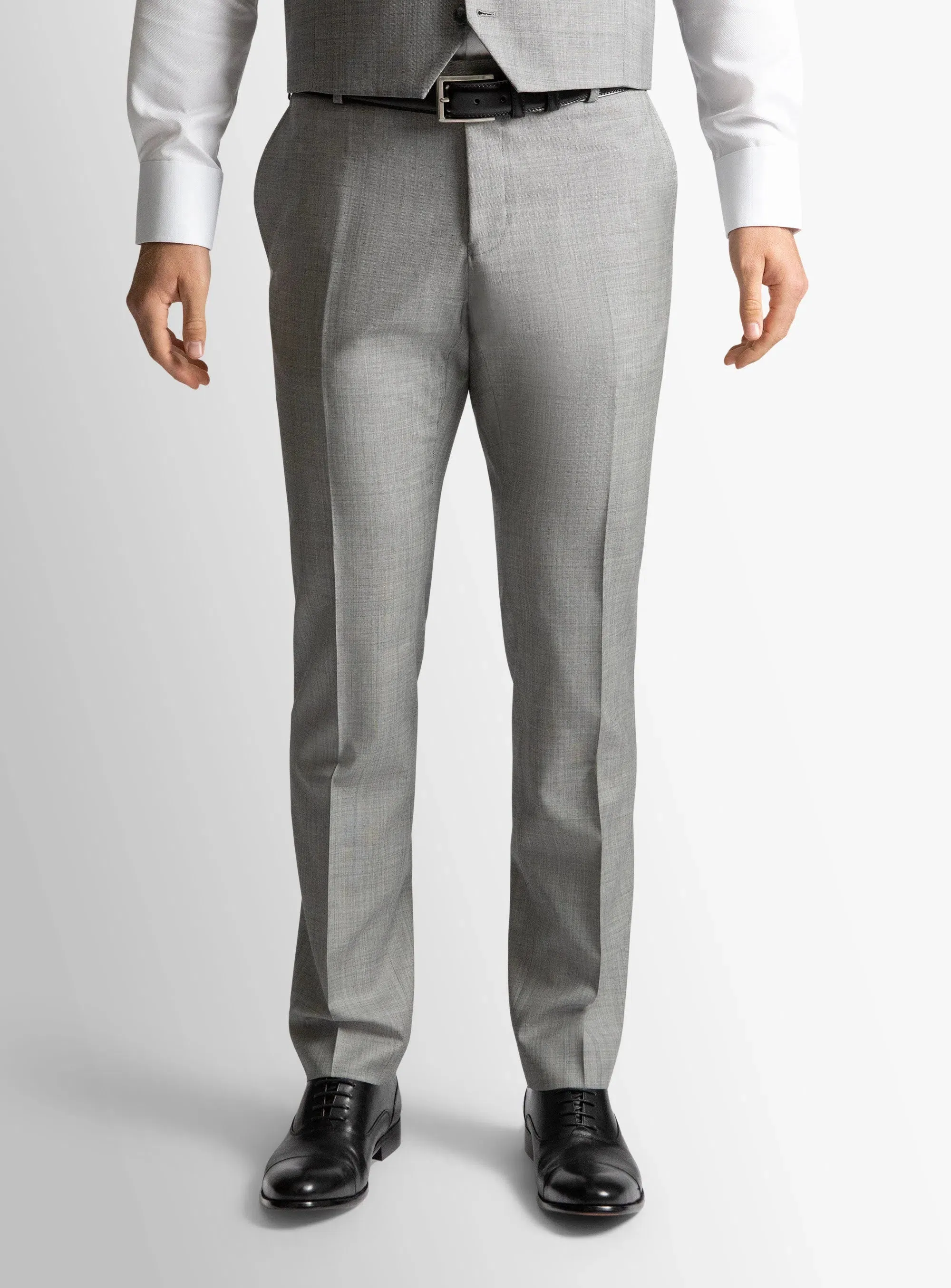 Dexter Sharkskin Silver Grey Suit Trousers Water-resistant